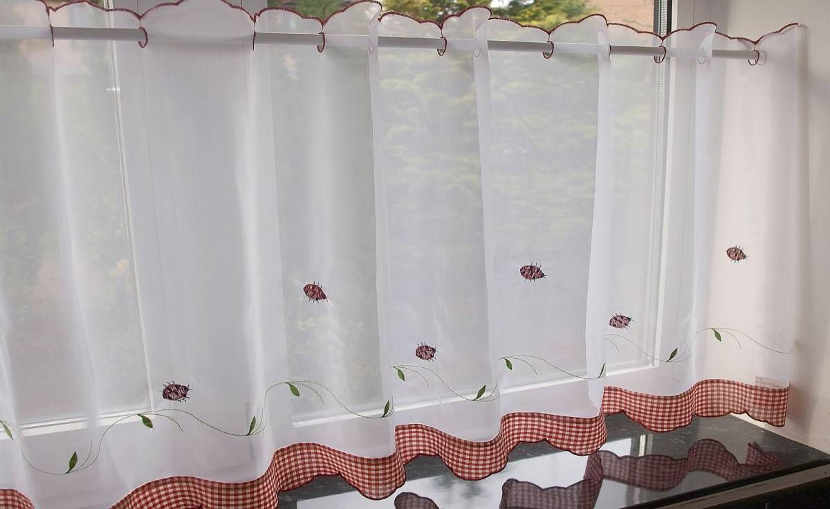 Well Liked Embroidered Ladybugs Window Curtain Pieces Throughout 'ladybird' Cafe Curtains (View 20 of 20)