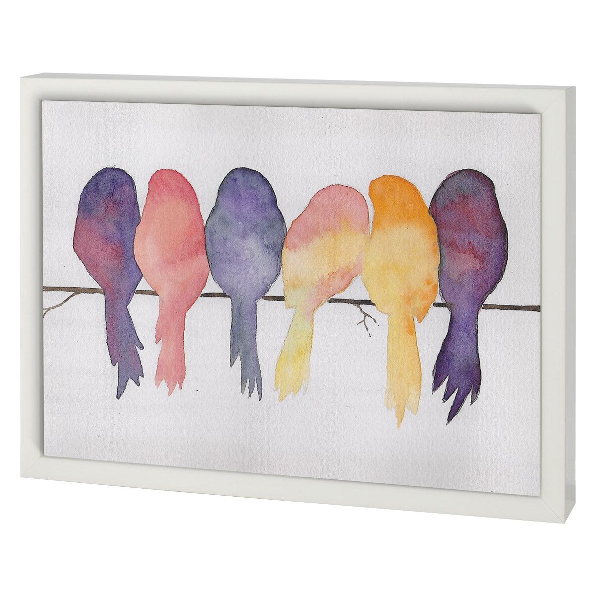 2020 Birds On A Wire Wall Décor By Winston Porter For Birds On A Wire – Picture Frame Graphic Art Print On Canvas (View 6 of 20)