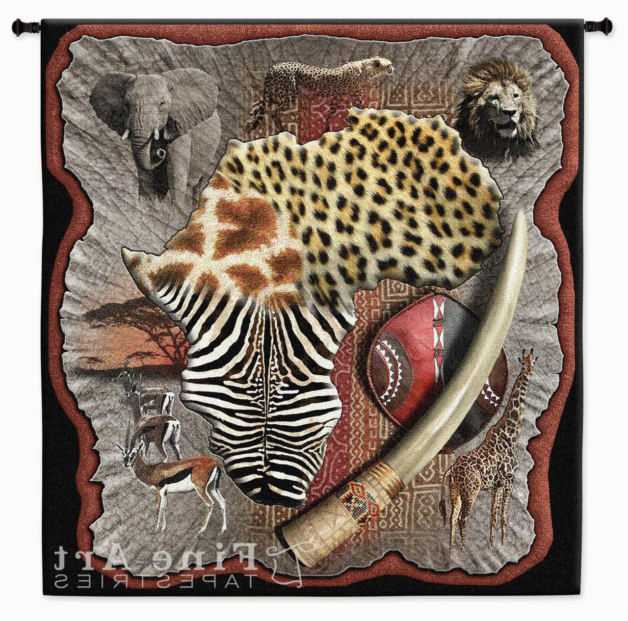 Africa African Tapestry Wall Hanging – Ethnic Designs, H51 In Favorite Lion I European Tapestries (View 17 of 20)