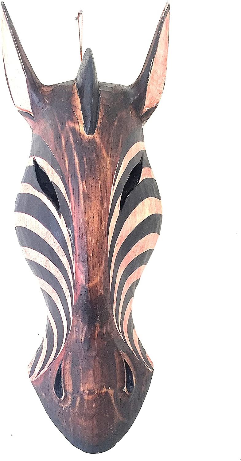Amazon: Oma African Wall Mask Decor Giraffe Zebra With Favorite Animal Mask Of The Savannah Zebra Wall Décor (View 16 of 20)