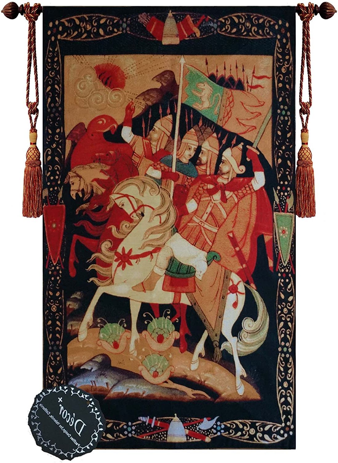 Beautiful Knights Of Crusade Fine Tapestry Jacquard Woven Wall Hanging Art  Decor Pertaining To 2019 Blended Fabric Godfrey Of Bouillon Wall Hangings (View 14 of 20)