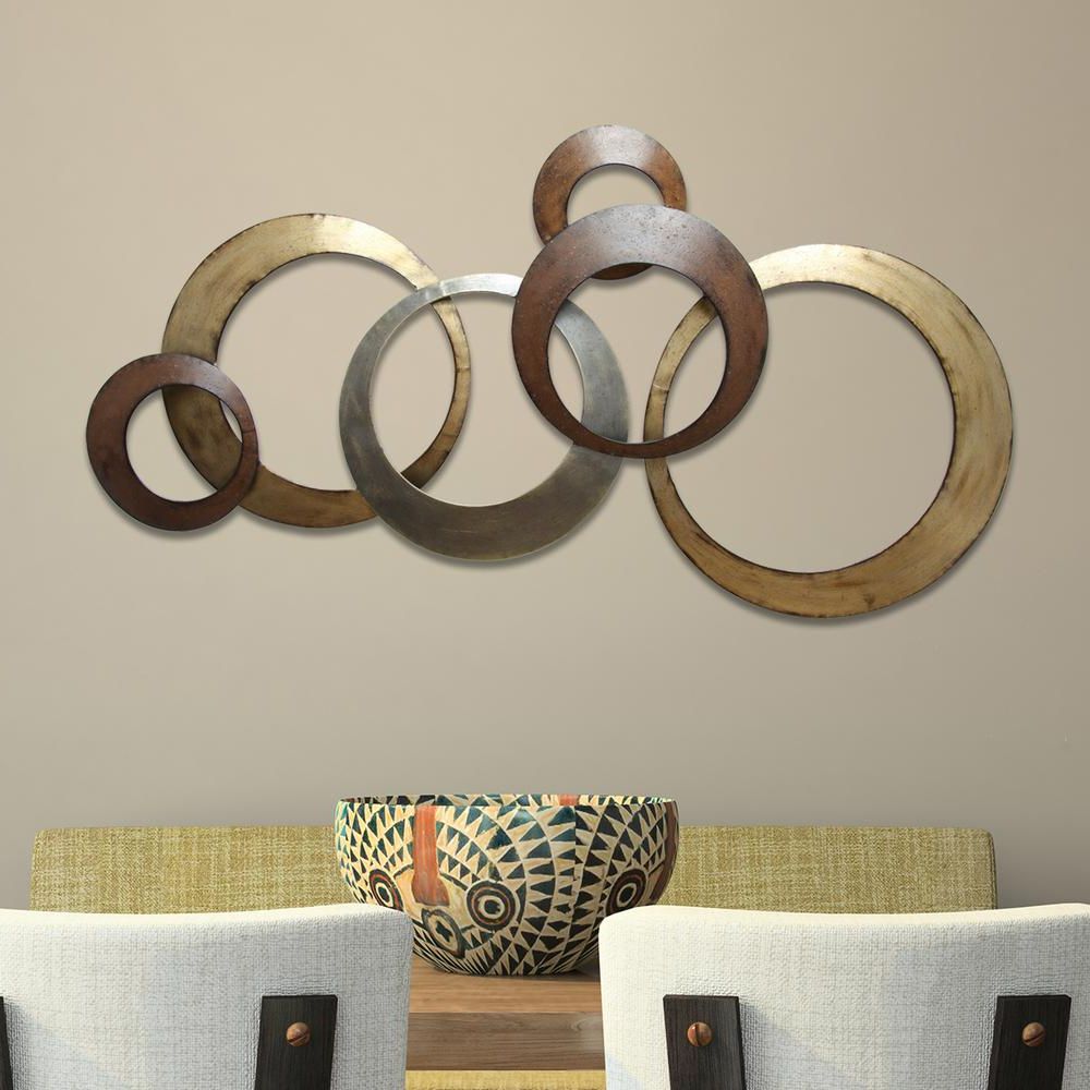 Best And Newest Knoxville Wall Décor Throughout Stratton Home Decor Metallic Rings Wall Decor Spc 999 – The Home Depot (View 10 of 20)