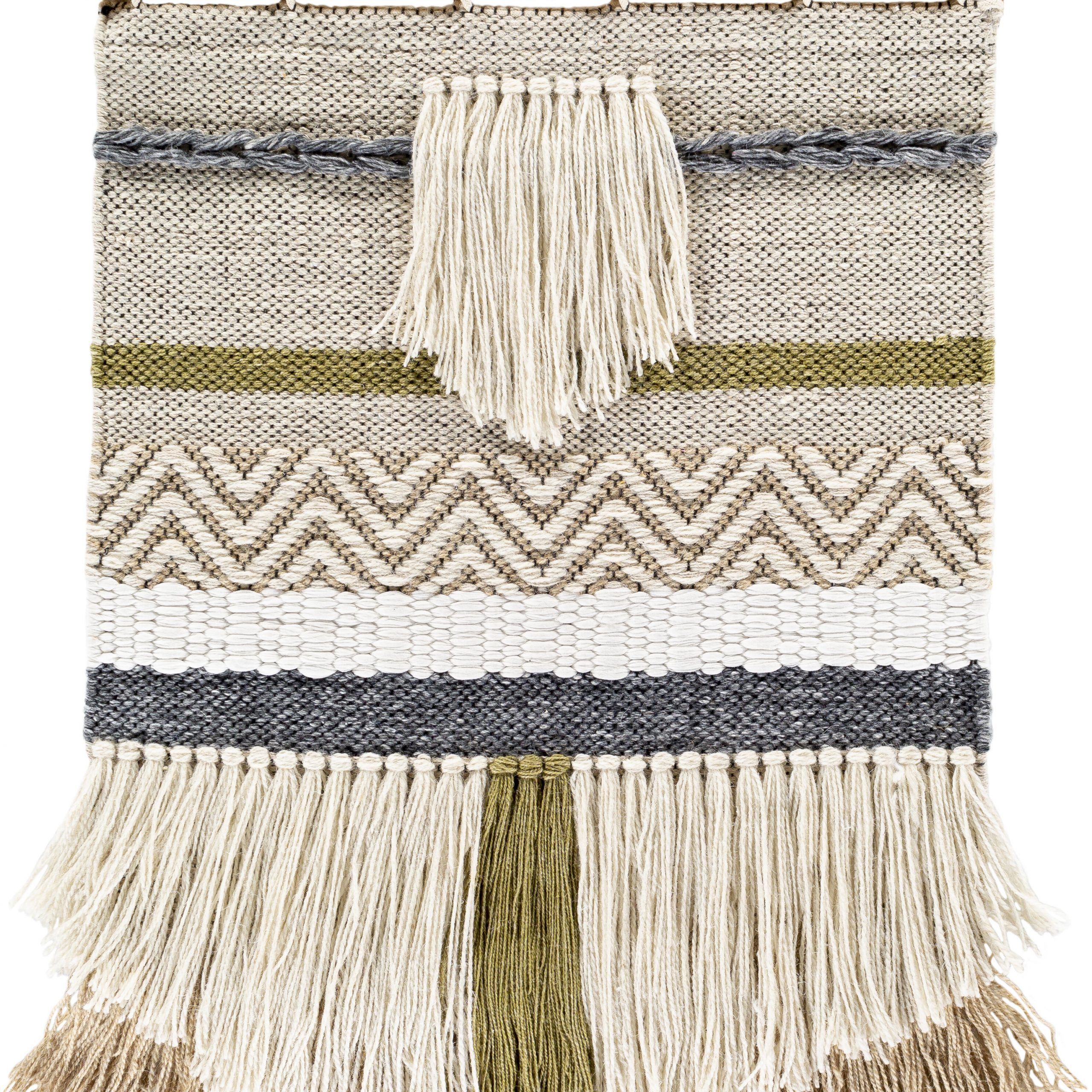 Blended Fabric Saiful Wall Hanging With Rod Throughout Best And Newest Blended Fabric Fringed Design Woven With Rod (View 3 of 20)