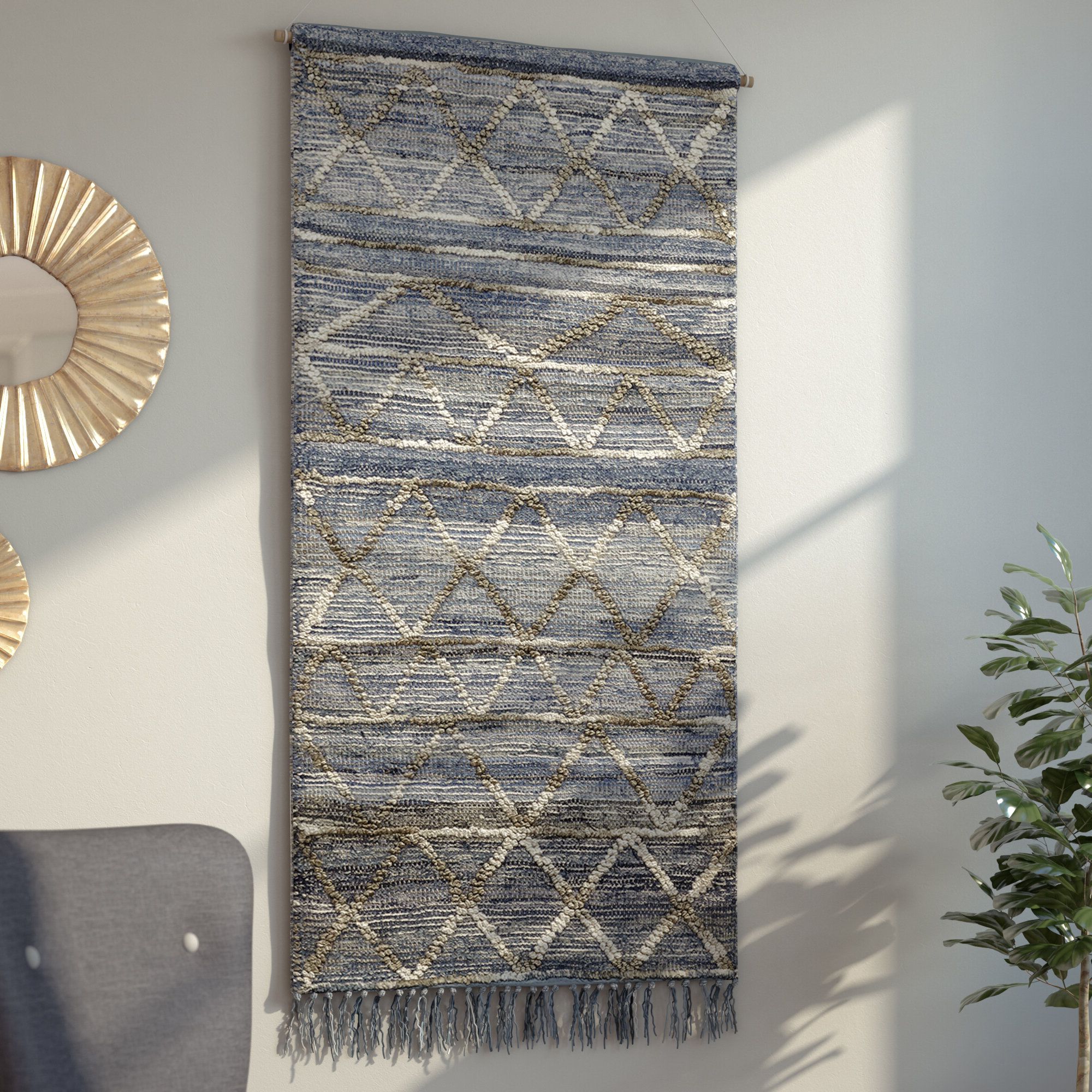 Blended Fabric Wall Hanging With Hanging Accessories Pertaining To Most Recently Released Blended Fabric Wall Hangings With Hanging Accessories Included (View 1 of 20)