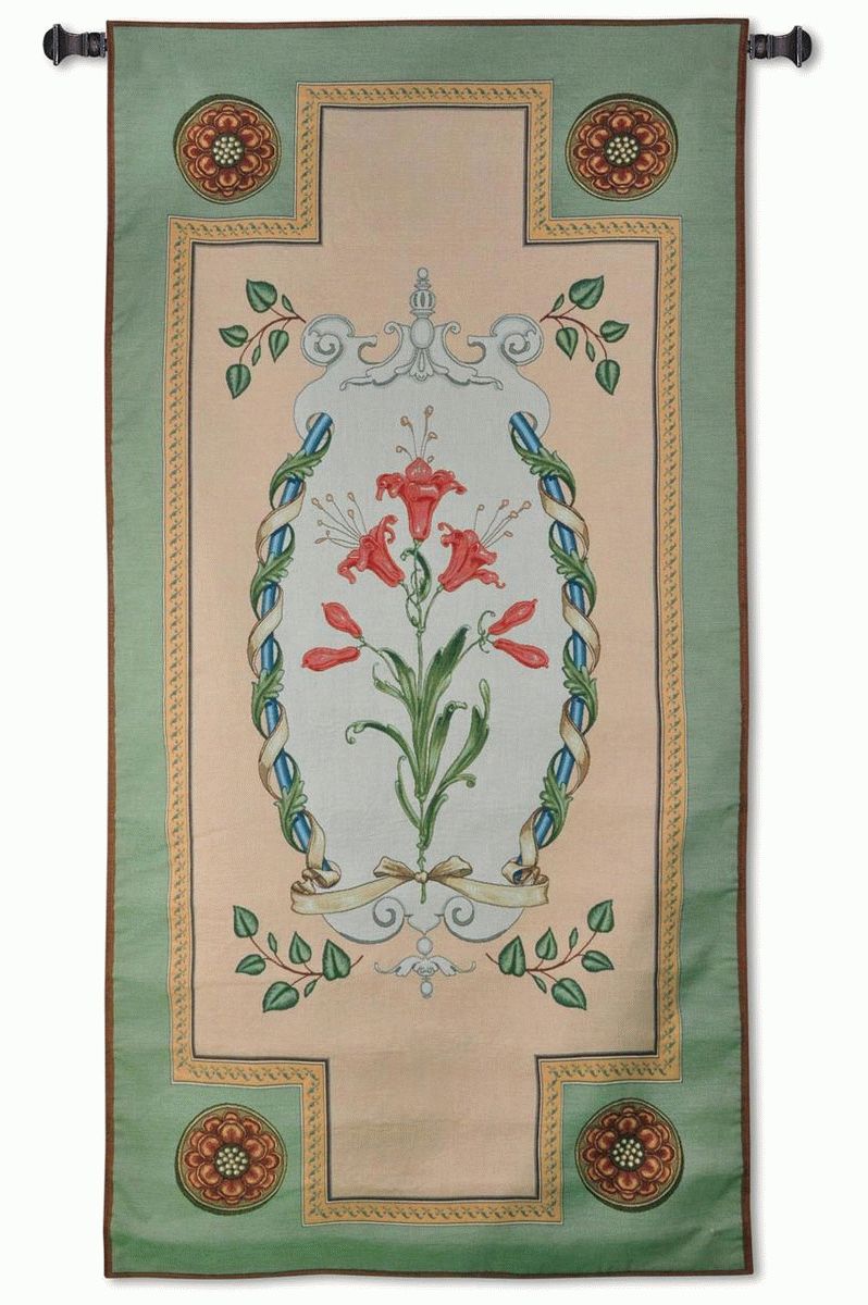 Blended Fabric Woodpecker European Tapestries Regarding Well Known French Lily Tapestry – Green (View 14 of 20)