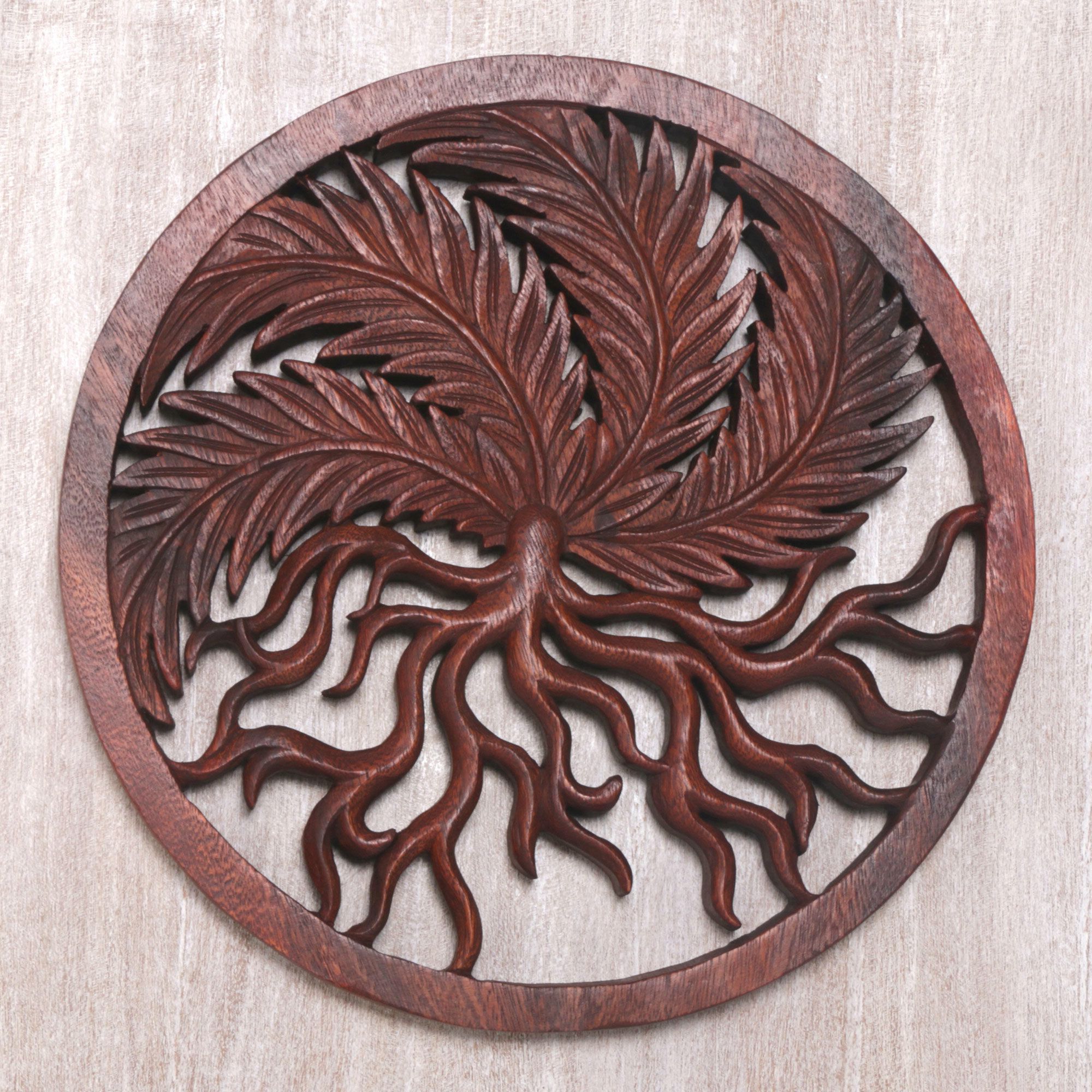 Brown Panel Wall Décor By World Menagerie Inside 2020 Growing Fern Relief Panel Wood Wall Décor (View 12 of 20)