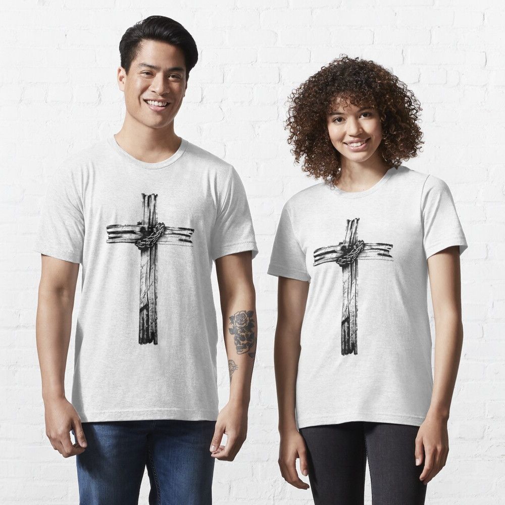 Essential T Shirt Regarding Blended Fabric Old Rugged Cross Wall Hangings (View 9 of 20)
