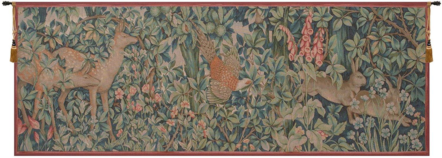 Famous Blended Fabric Pheasant And Doe European Tapestries Wall Hangings With Amazon: Charlotte Home Furnishings Inc (View 1 of 20)