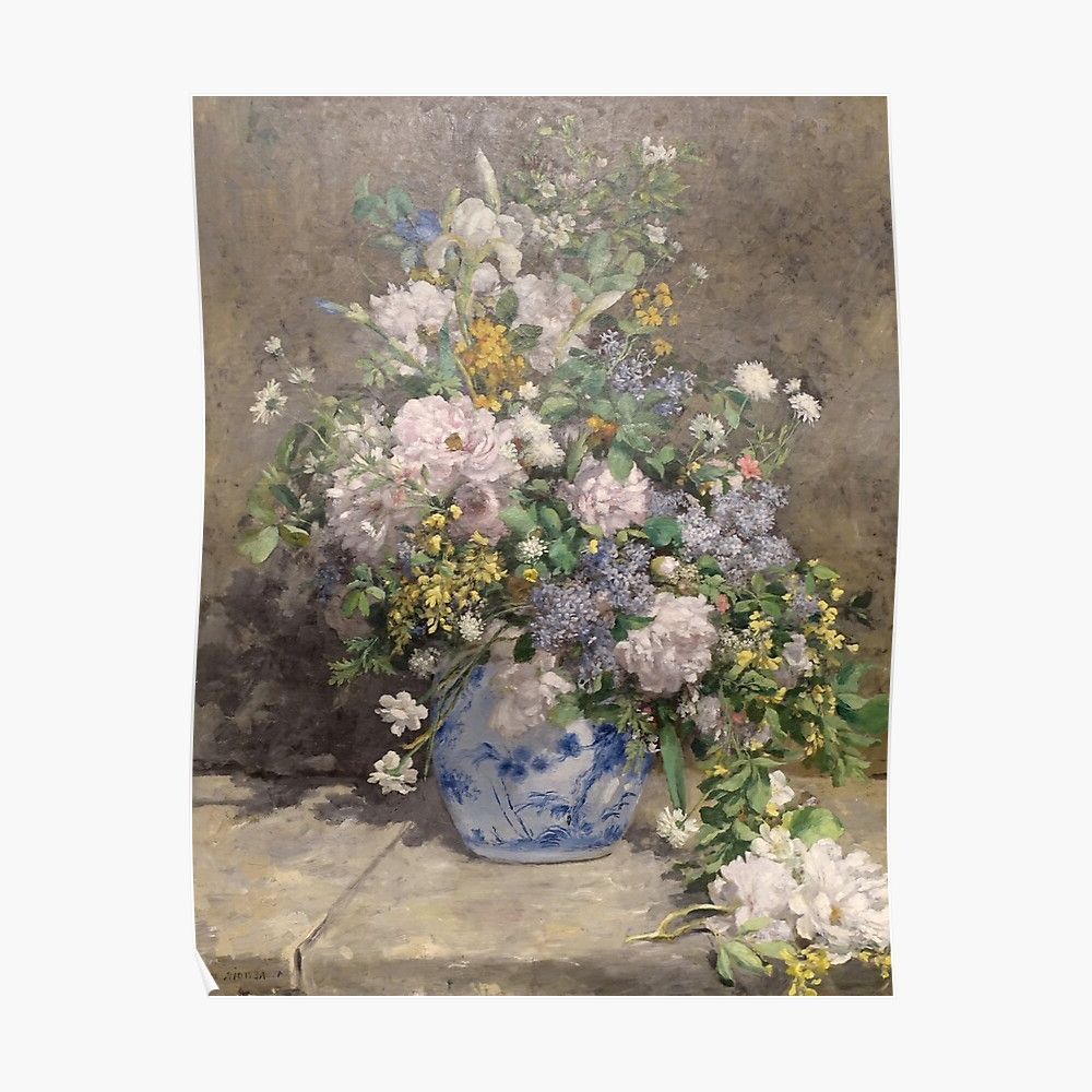 Favorite Pierre Auguste Renoir (1841 1919) "spring Bouquet"" Mask Regarding Blended Fabric Spring Bouquet By Renoir Tapestries (View 3 of 20)