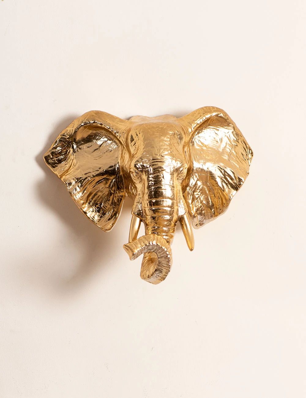 Gold Elephants Sculpture Wall Décor Within Most Current Wall Mounted Gold Elephant Sculpture (View 6 of 20)