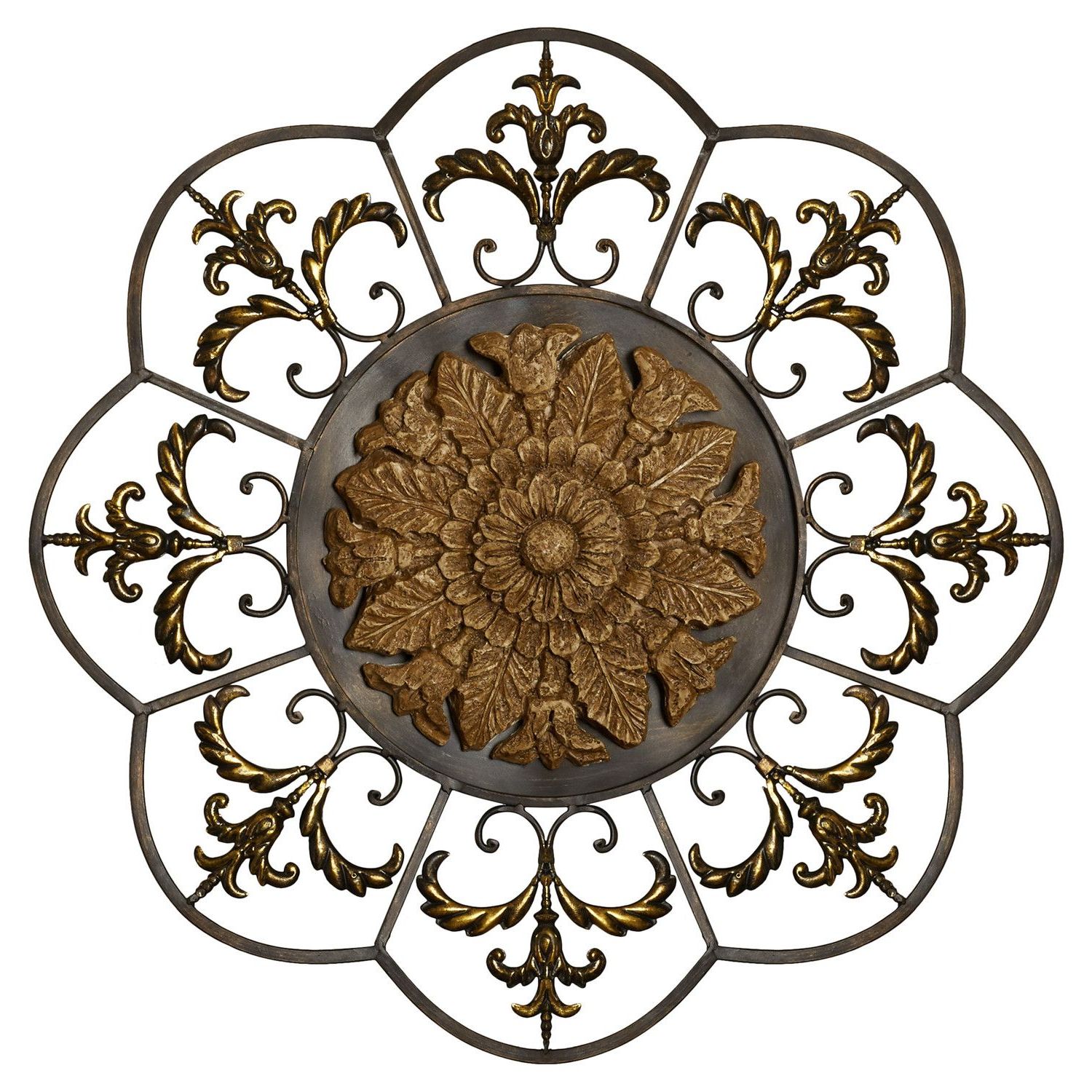 Medallion Wall Art Regarding Famous Metal Wall Décor By Charlton Home (View 1 of 20)