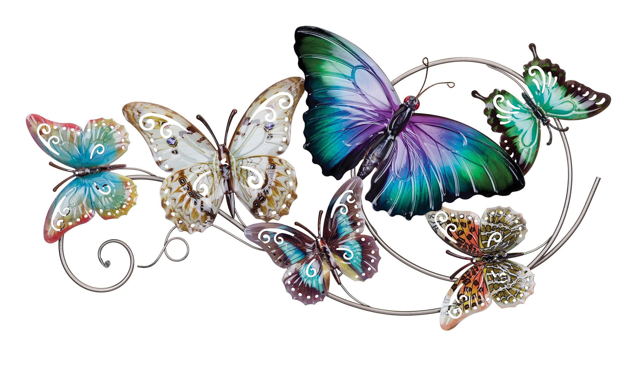 Most Current Luster Butterflies Wall Décor For Multicolored Butterfly Bouquet Wall Décor (View 6 of 20)