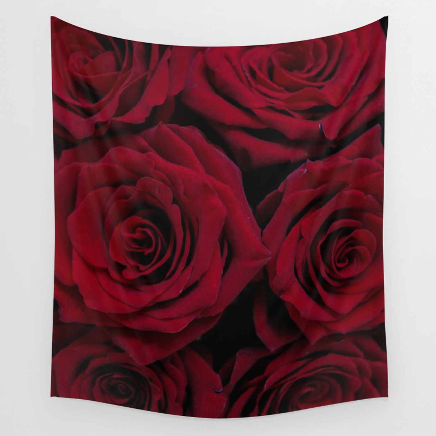 Most Current Ruby Roses Wall Tapestrymhenina Intended For Roses I Tapestries (View 13 of 20)
