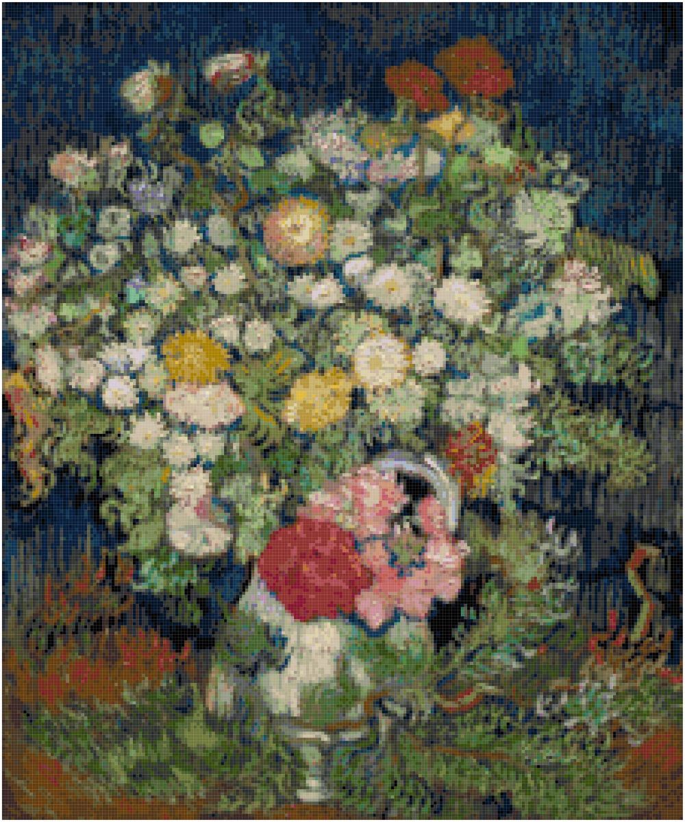 Most Recently Released Vincent Van Gogh Bouquet Of Flowers In A Vase Counted Cross Within Blended Fabric The Mulberry Tree – Van Gogh Wall Hangings (View 19 of 20)