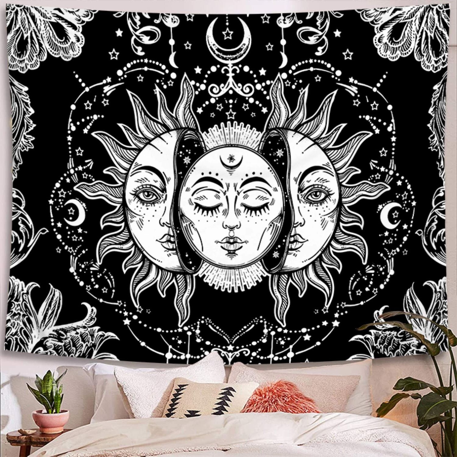 Most Up To Date Blended Fabric Clancy Wool And Cotton Wall Hangings With Hanging Accessories Included With Psychedelic Sun Polyester Tapestry With Hanging Accessories Included (Photo 9 of 20)