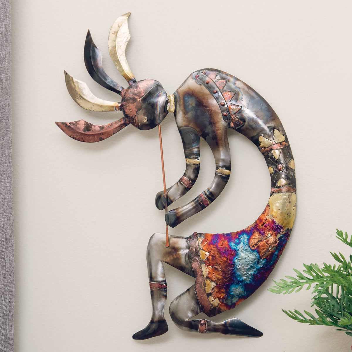 Popular Copper Rustic Iron Wall Décor With Copper Dripped Kokopelli Metal Wall Art – Extra Large (View 5 of 20)