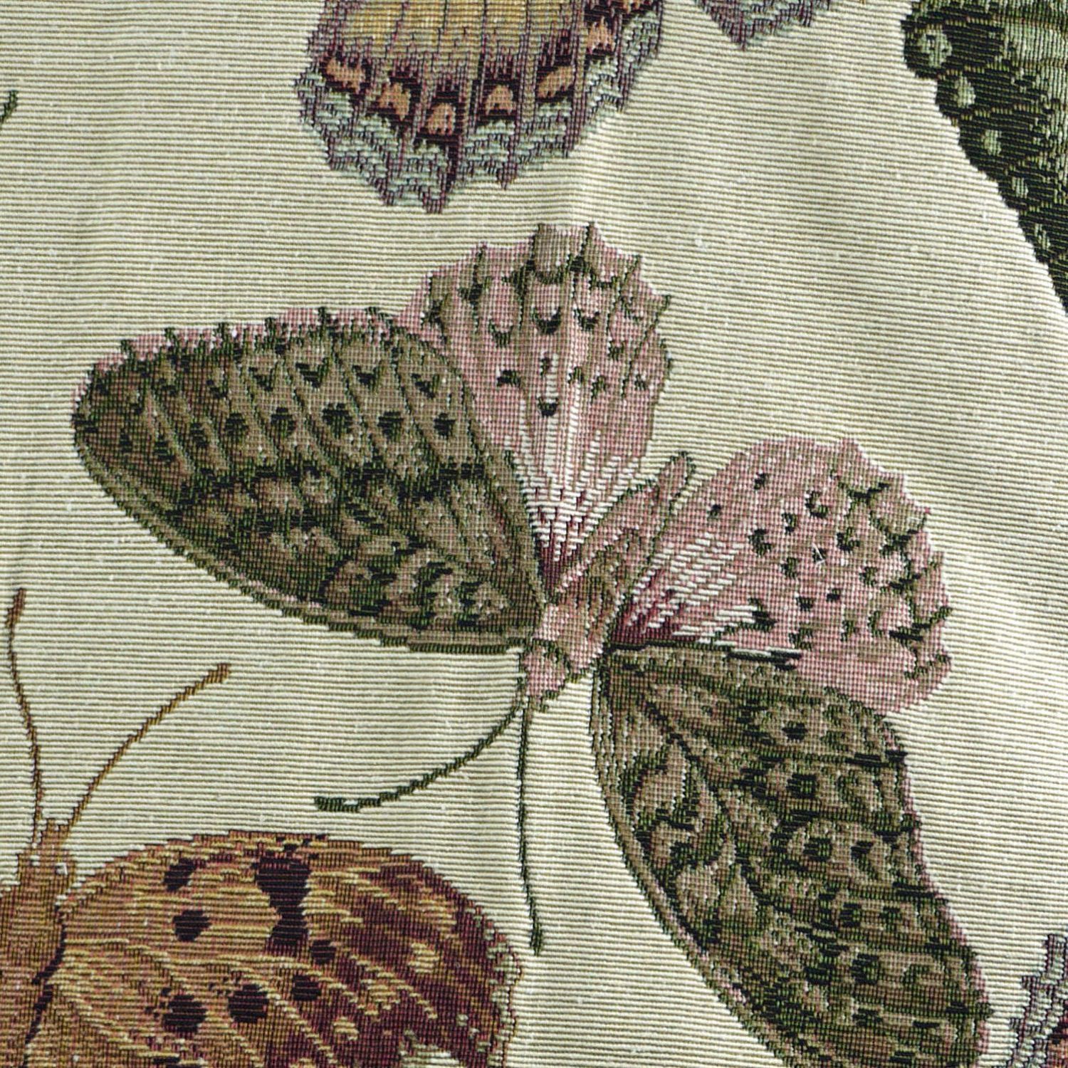 Popular Large Butterflies Tapestry Upholstery Fabric Brown Green Intended For Blended Fabric Italian Wall Hangings (Photo 20 of 20)
