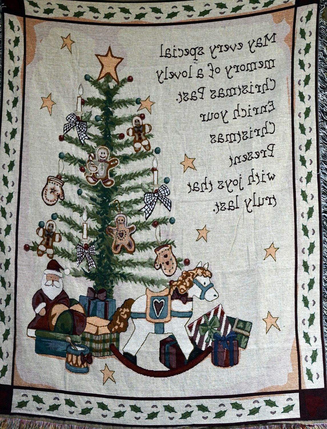 Siclen Christmas Morning Tapestry Throw Pertaining To Most Recently Released Blended Fabric Blessings Of Christmas Tapestries (View 12 of 20)