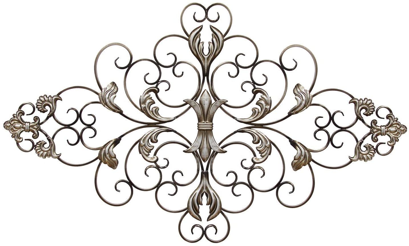 Stratton Home Decor Shd0139 Ornate Scroll Wall Decor, 36.00 Wx 0.75 Dx   (View 10 of 20)