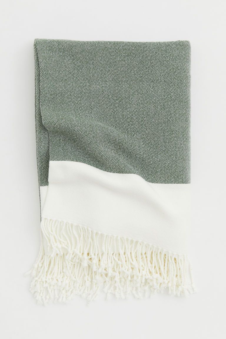 Throw With Fringe – Dark Green – Home All (View 12 of 20)