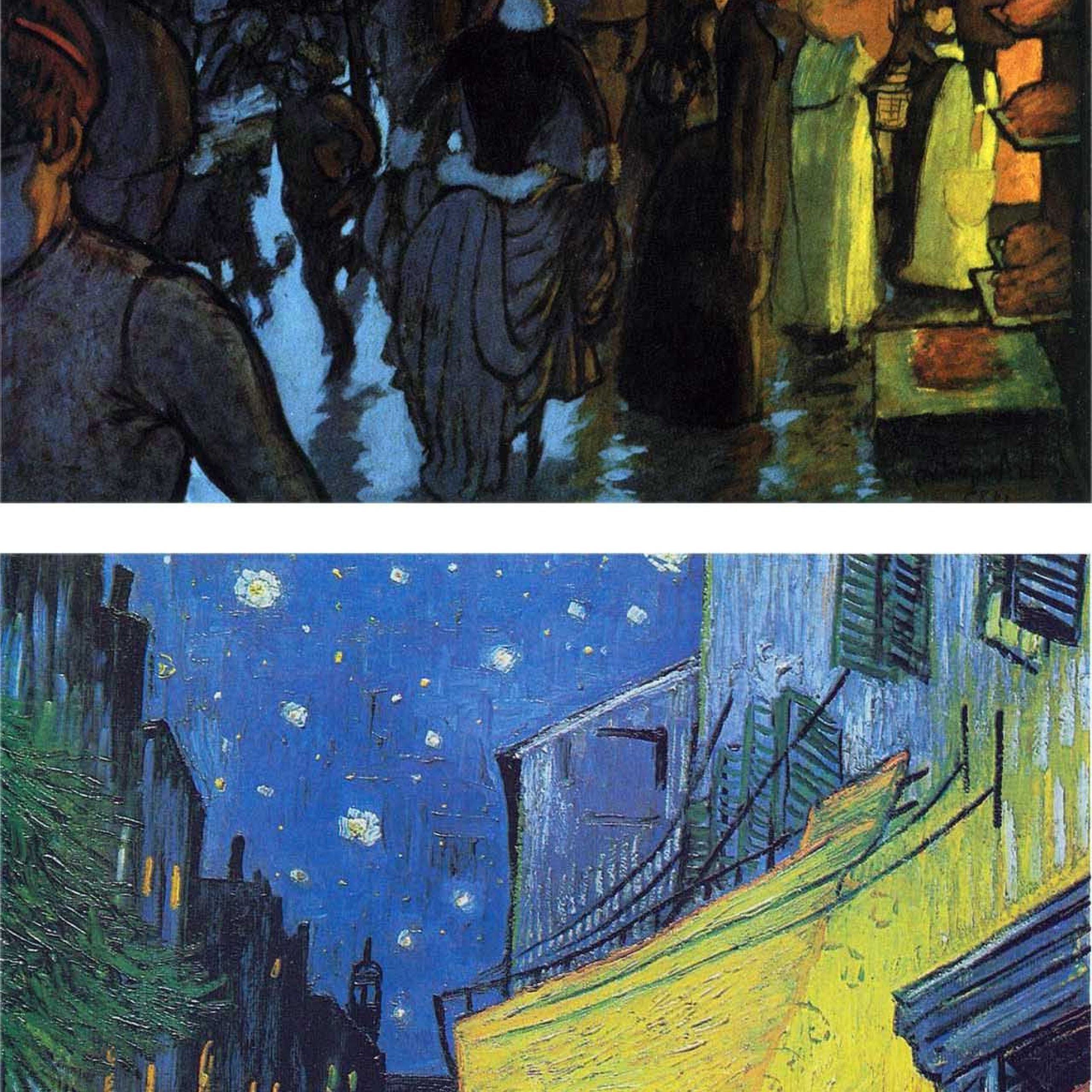 Top. Louis Aquetin 1887. Avenue De Clichy. Bottom. Vincent Regarding Preferred Blended Fabric Van Gogh Terrace Wall Hangings (Photo 20 of 20)