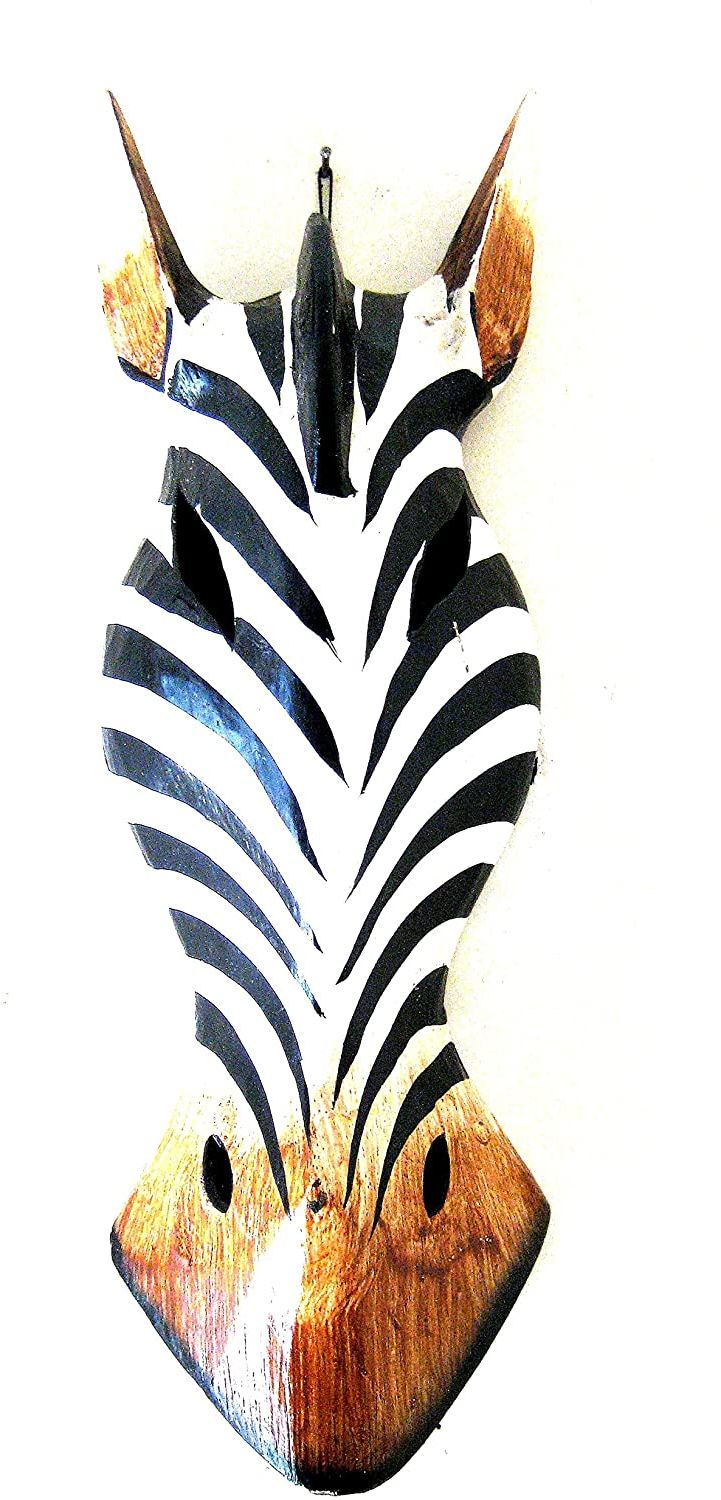 Well Known Animal Mask Of The Savannah Zebra Wall Décor For Oma African Mask Wall Hanging Zebra Brown Nose Giraffe Wall Mask Jungle  Decor (View 8 of 20)