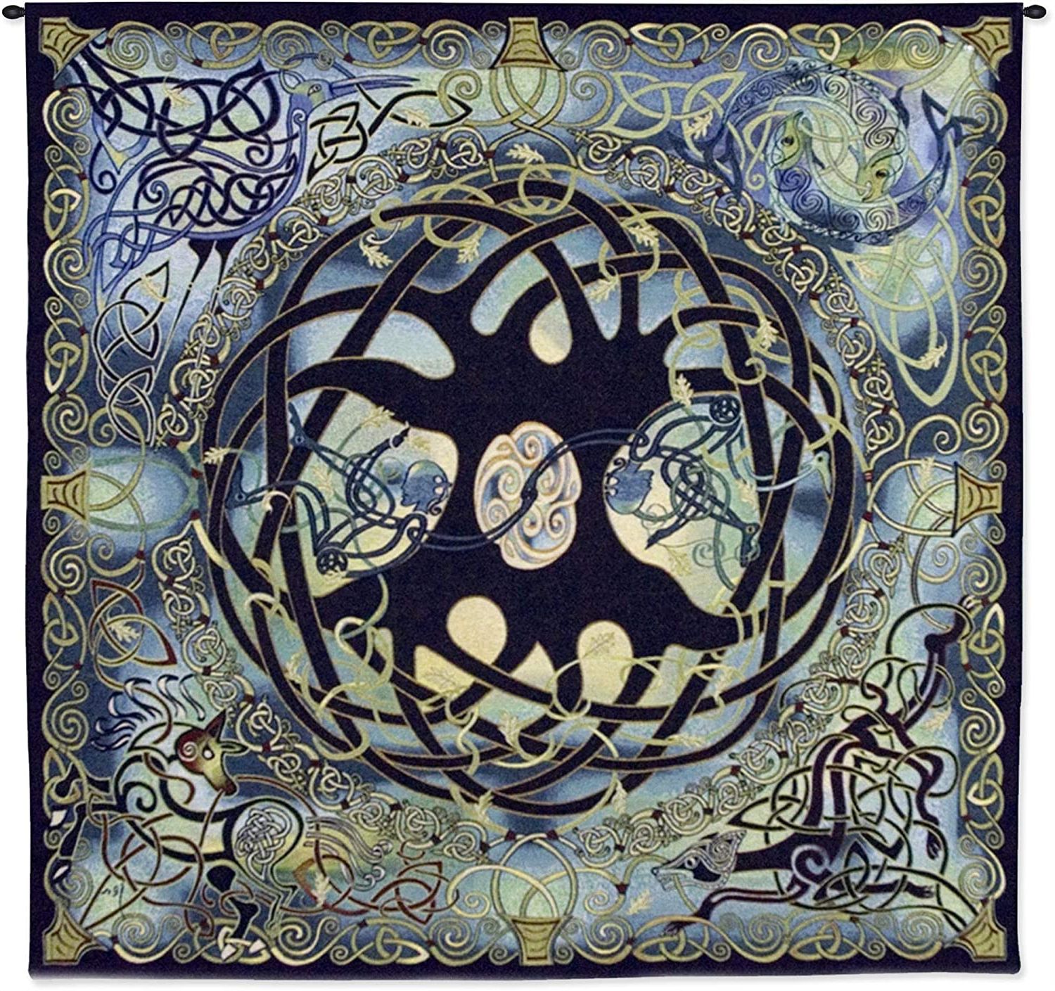 Well Known Blended Fabric Trust In The Lord Tapestries And Wall Hangings With Regard To Fine Art Tapestries Celtic Tree Of Life Hand Finished European Style  Jacquard Woven Wall Tapestry Usa Size 51x (View 4 of 20)