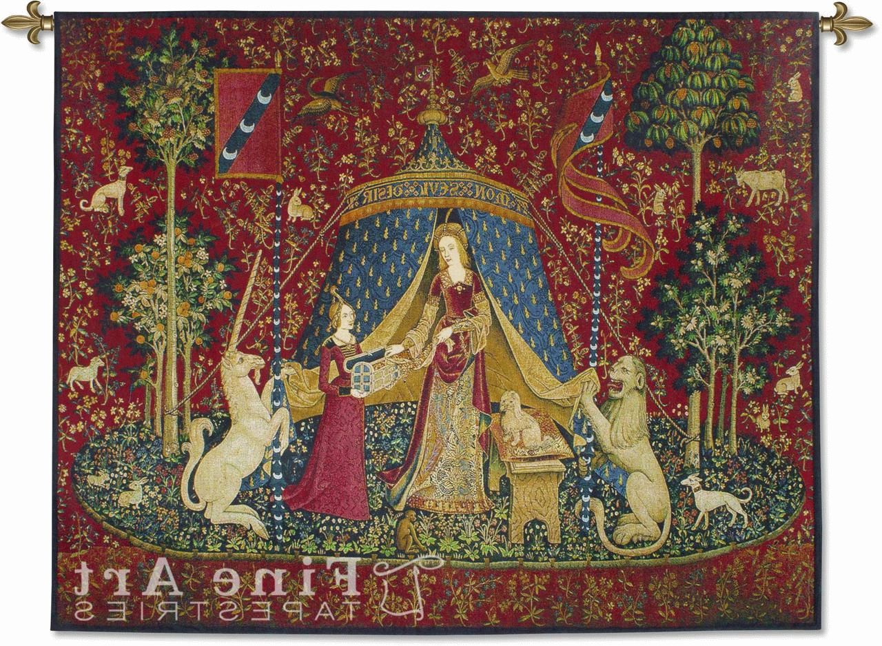 Well Known The Lady And The Unicorn To My Only Desire Tapestry Wall Throughout Lion I European Tapestries (View 8 of 20)