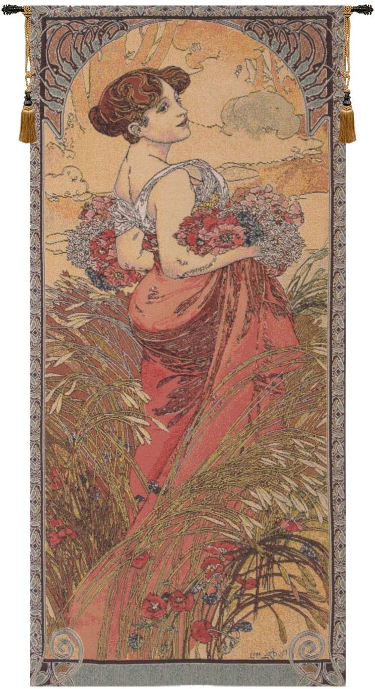 Well Liked Amazon: Charlotte Home Furnishings Inc. 'mucha Summer I Intended For Blended Fabric Mucha Autumn European Wall Hangings (Photo 5 of 20)