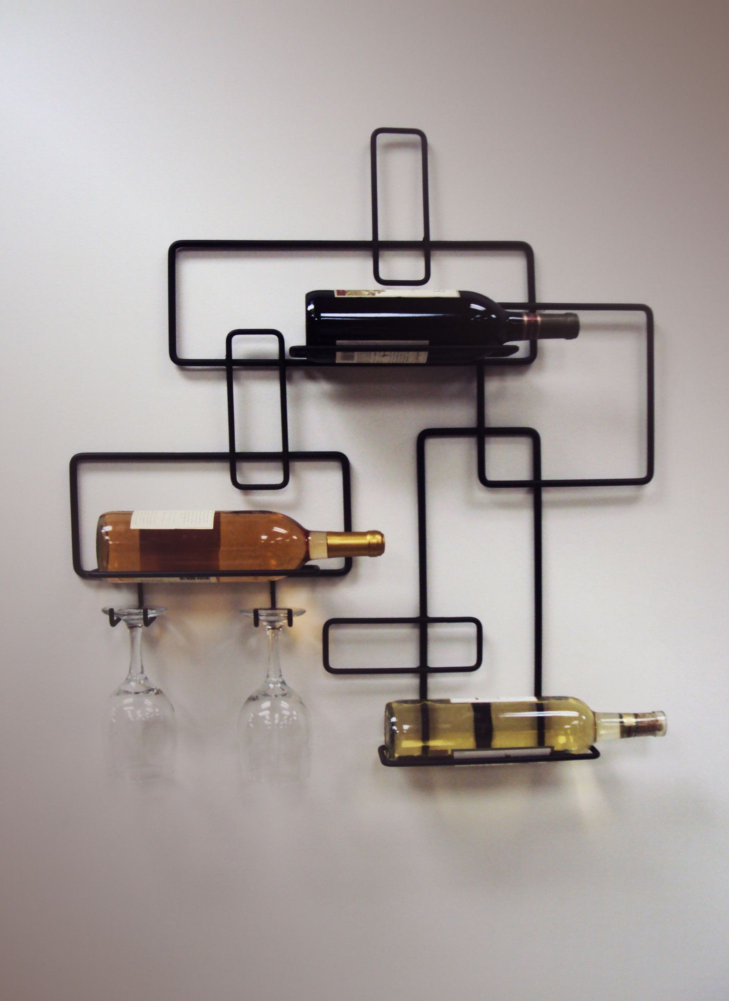 Wine In Three Glass Holder Wall Décor (Photo 7 of 20)
