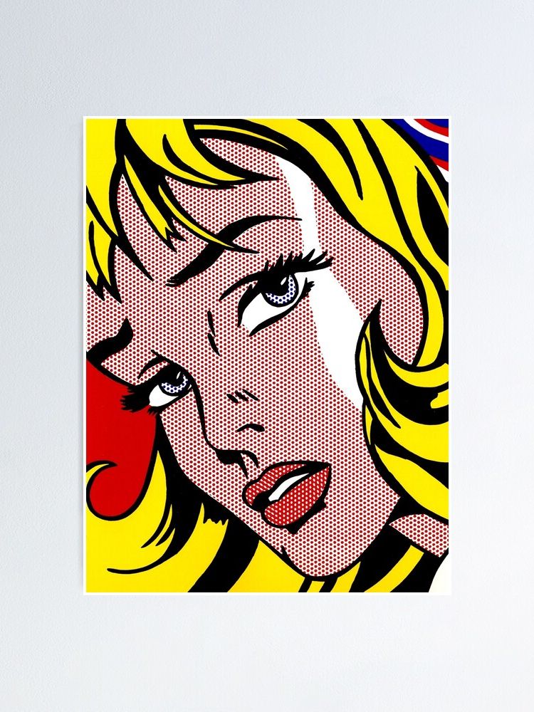 2017 Pop Art Wood Wall Art Inside Pop Art Girl Face Roy Lichtenstein – Poster – Canvas Print (View 16 of 20)