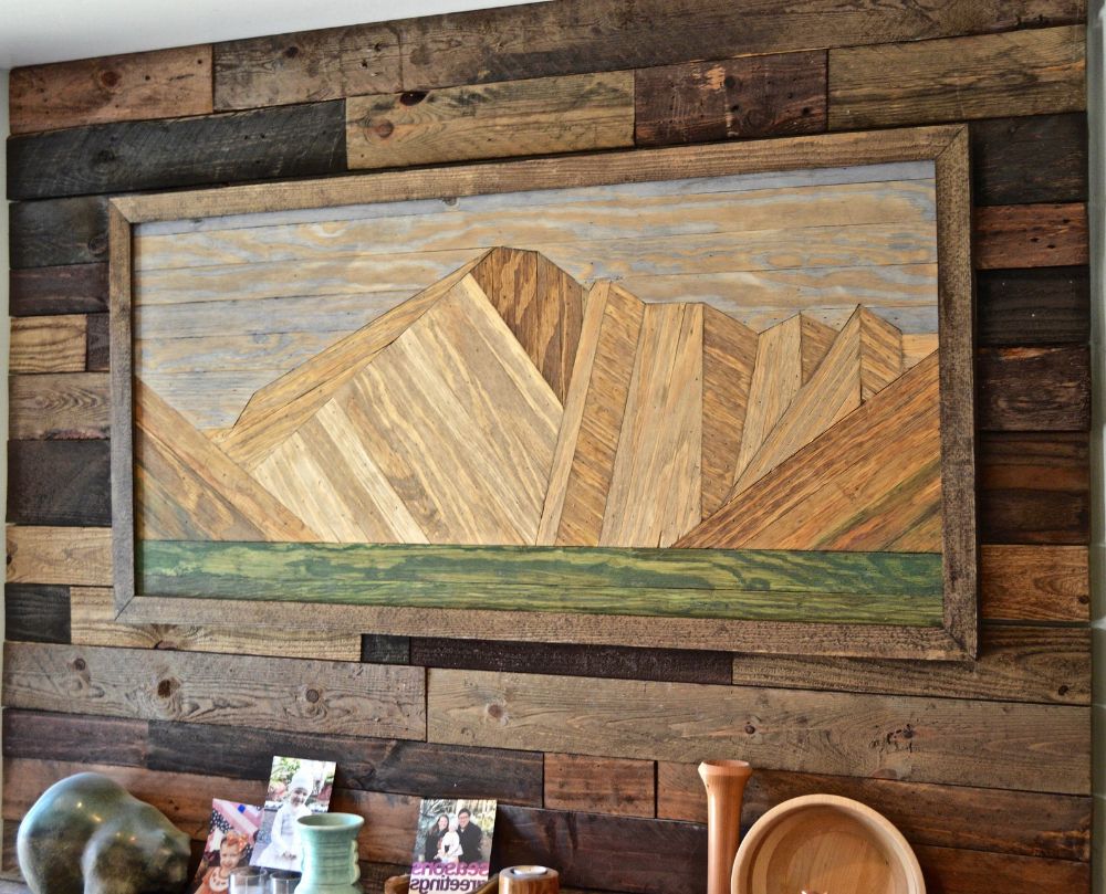 2017 Wood Wall Art Mountain Wall Art Wood Mountain Art Wood Regarding Mountains Wood Wall Art (View 6 of 20)