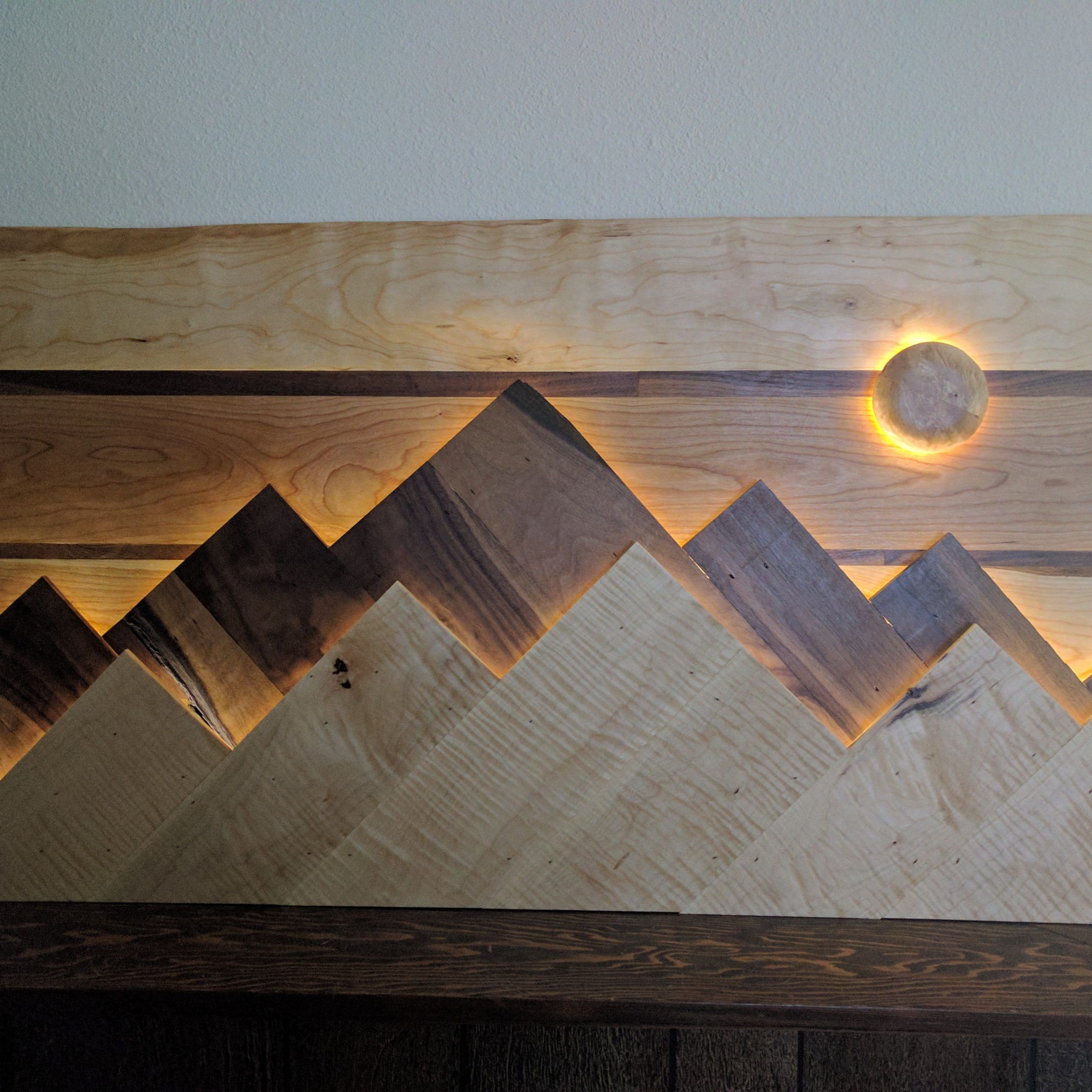 Abstract Flow Wood Wall Art With Trendy Wood Mountain Range Wall Art (View 8 of 20)