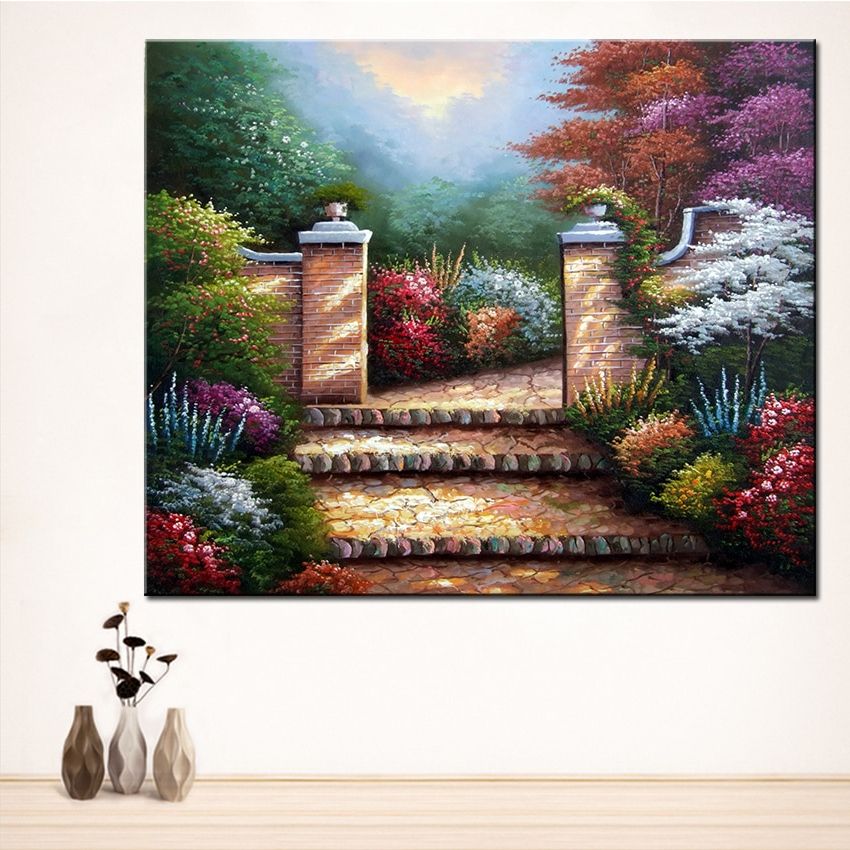 Aliexpress : Buy Extra Large Wall Painting Of Botanic Intended For Well Liked Landscape Framed Art Prints (View 15 of 20)