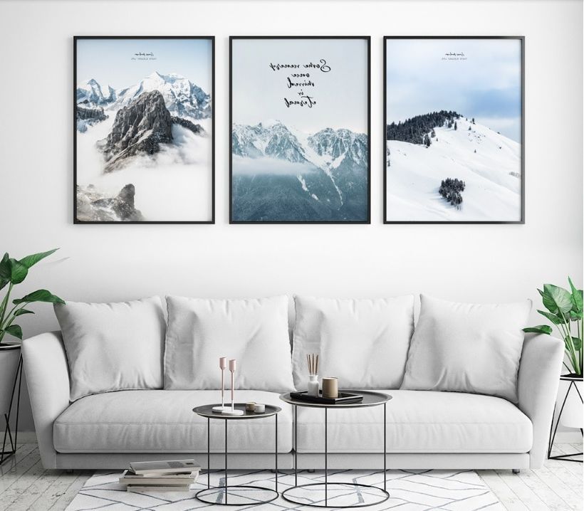 Alpine Snow Scene Print Picture Wall Art Canvas Paintings Regarding Well Known Snow Wall Art (View 15 of 20)
