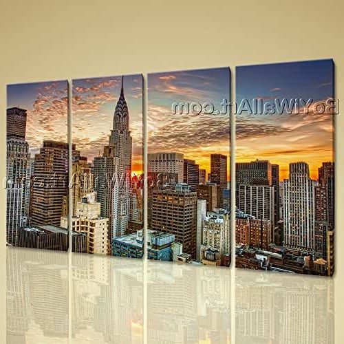 Amazon: Extra Large Framed Wall Art New York City In Most Popular New York City Framed Art Prints (View 14 of 20)