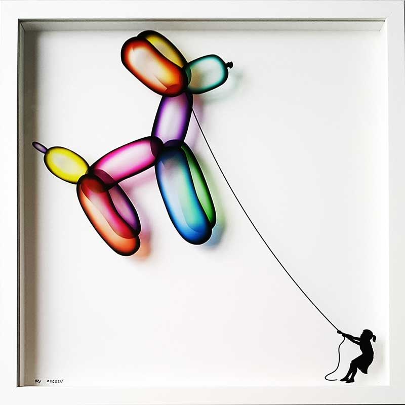 Balloons Framed Art Prints Intended For 2017 Veebee Art & Design – Veebee Balloon Dog On Perspex (View 10 of 20)