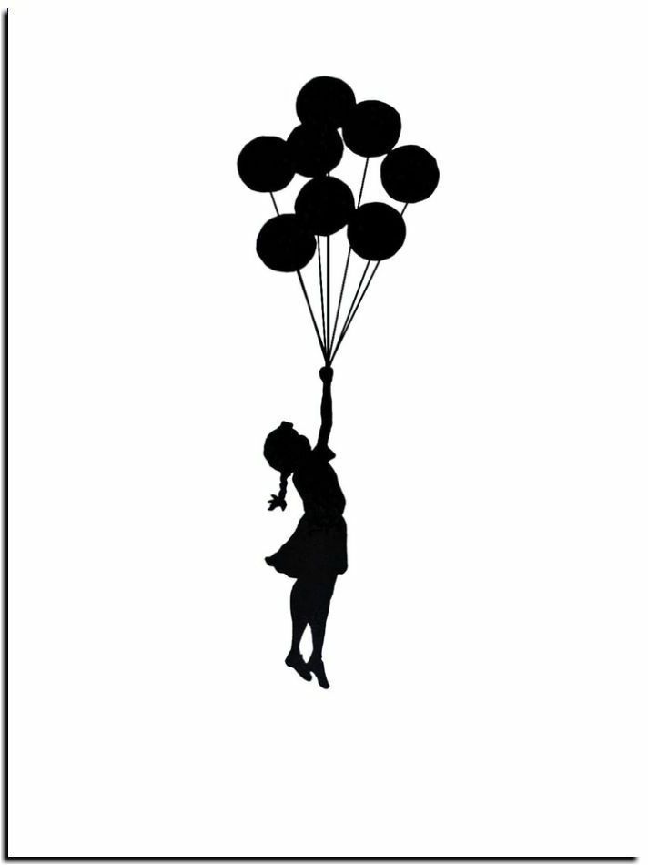 Balloons Framed Art Prints With Well Known Banksy Street Art *framed* Canvas Print Girl & Balloons (View 3 of 20)