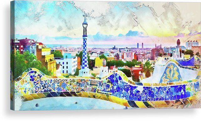 Barcelona Framed Art Prints Within Most Popular Barcelona, Parc Guell – 14 Acrylic Printam (View 19 of 20)