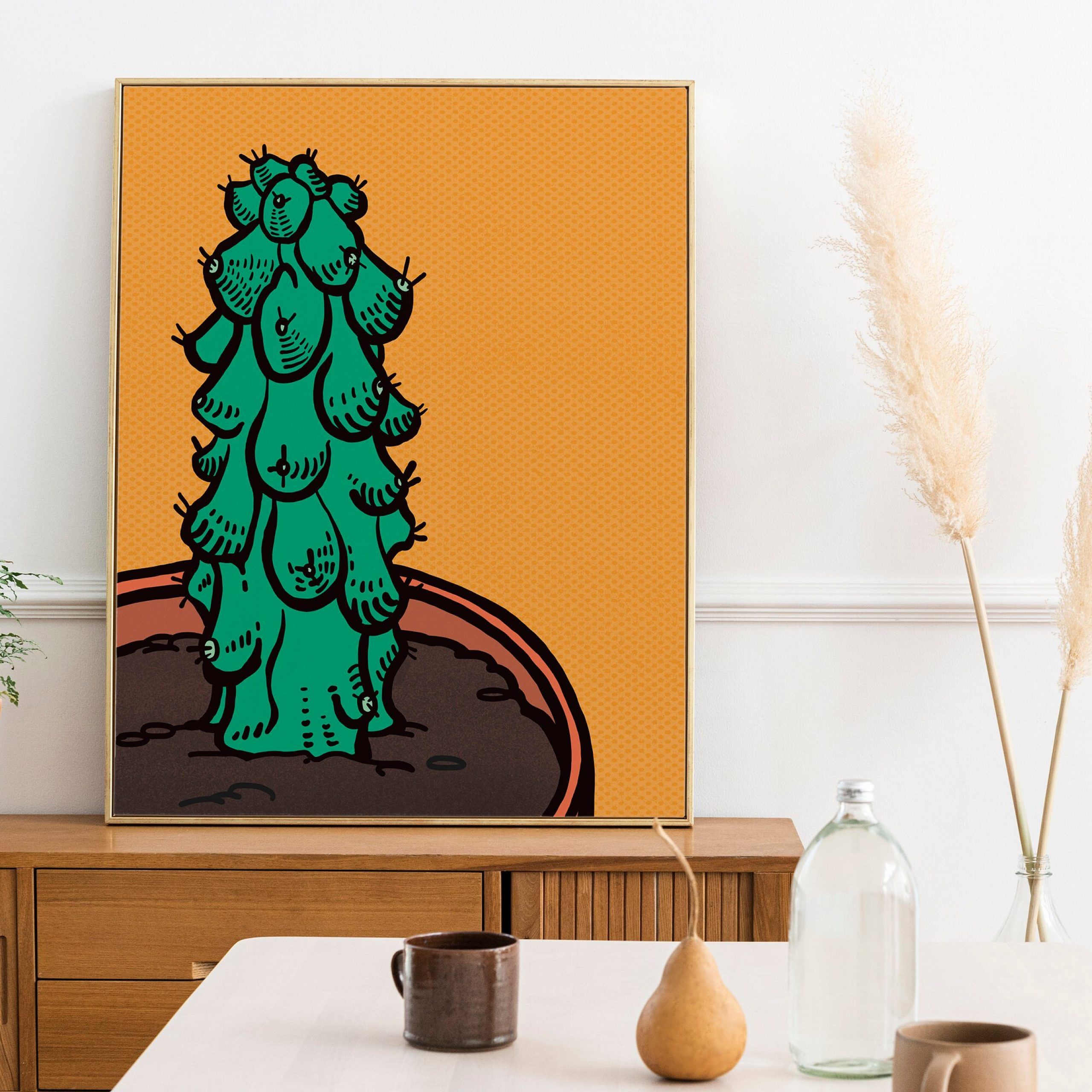 Best And Newest Cactus Printable Wall Art Mid Century Modern Art Colorful With Mid Century Modern Wall Art (View 7 of 20)