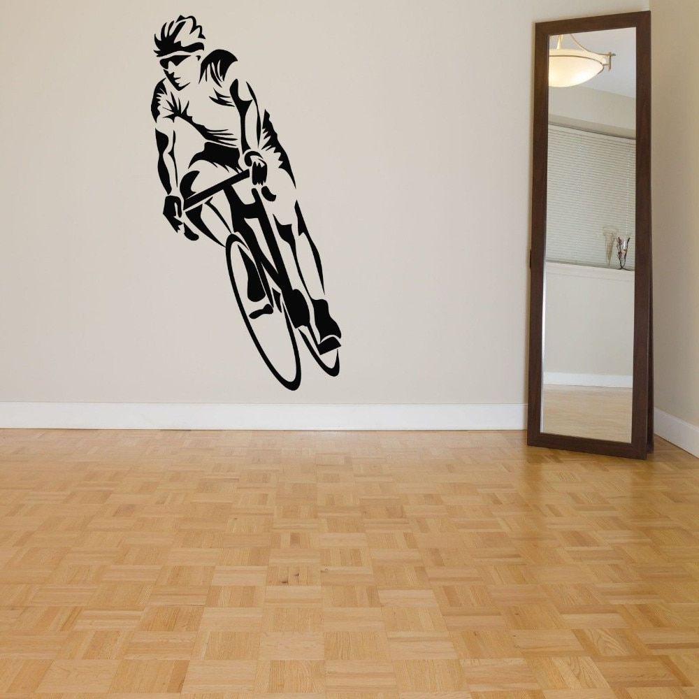 Bicycle Bike Cycling Sticker Decal Muurstickers Posters For Most Recently Released Stripes Wall Art (View 19 of 20)