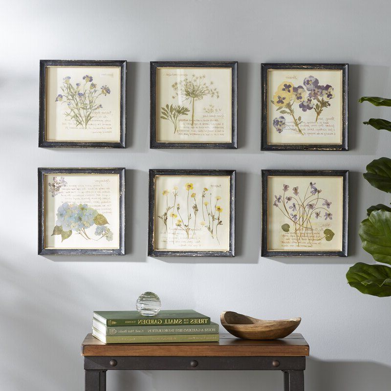 Birch Lane™ Pressed Flowers Framed Graphic Art Print With Regard To 2018 Flower Framed Art Prints (View 3 of 20)