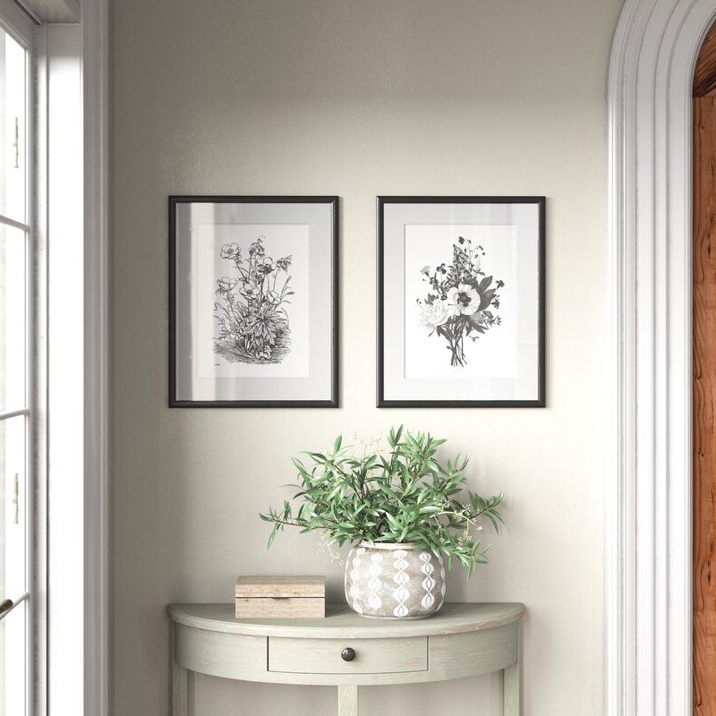 'botanical Black And White Ii' – 2 Piece Picture Frame Regarding Newest Monochrome Framed Art Prints (View 18 of 20)