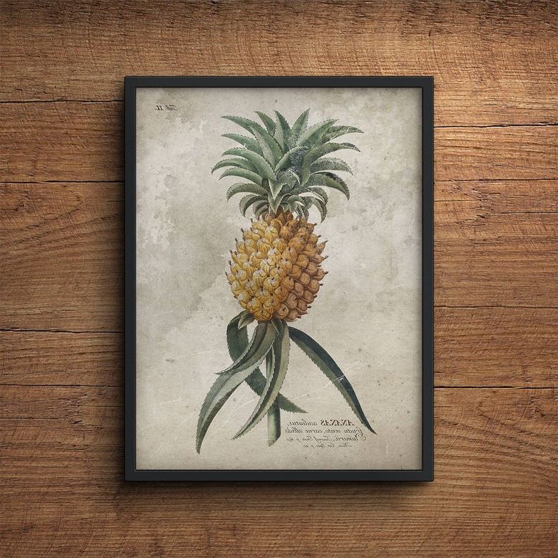 Botanical Print Set Of 3 Framed Art Tropical Prints Palm With Regard To Best And Newest Tropical Framed Art Prints (View 9 of 20)
