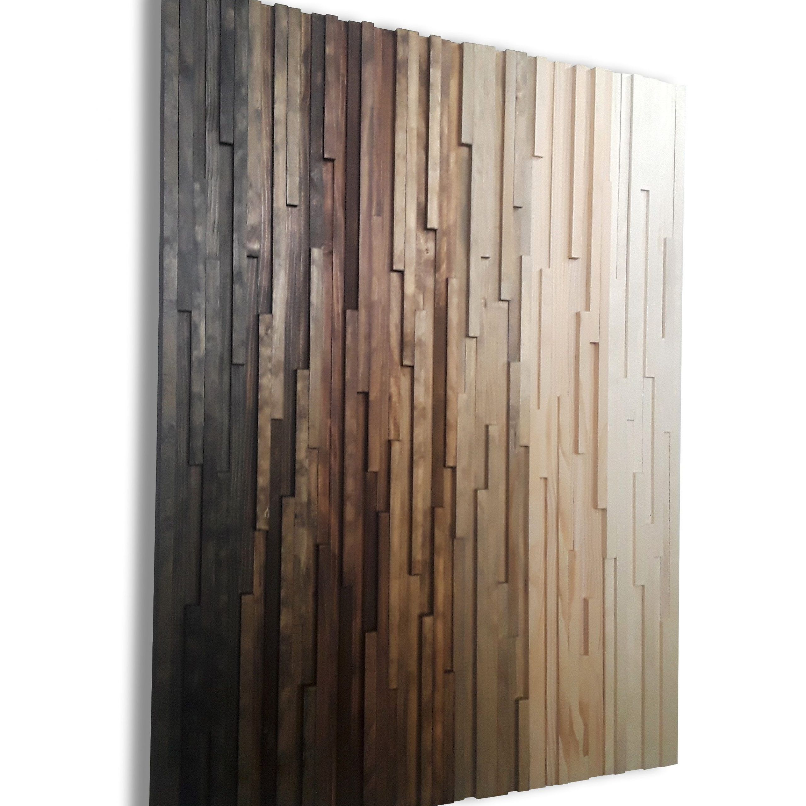 Buy Custom Rustic Wood Wall Art, Gradient Ombre Art With Regard To 2017 Gradient Wall Art (View 8 of 20)