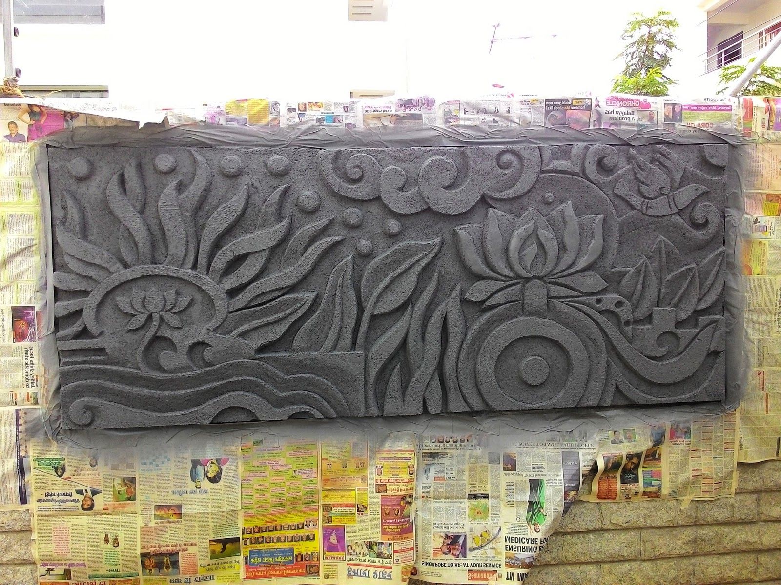 Concrete Wall Art For Fashionable Cement Murals For Compound Wall (View 20 of 20)