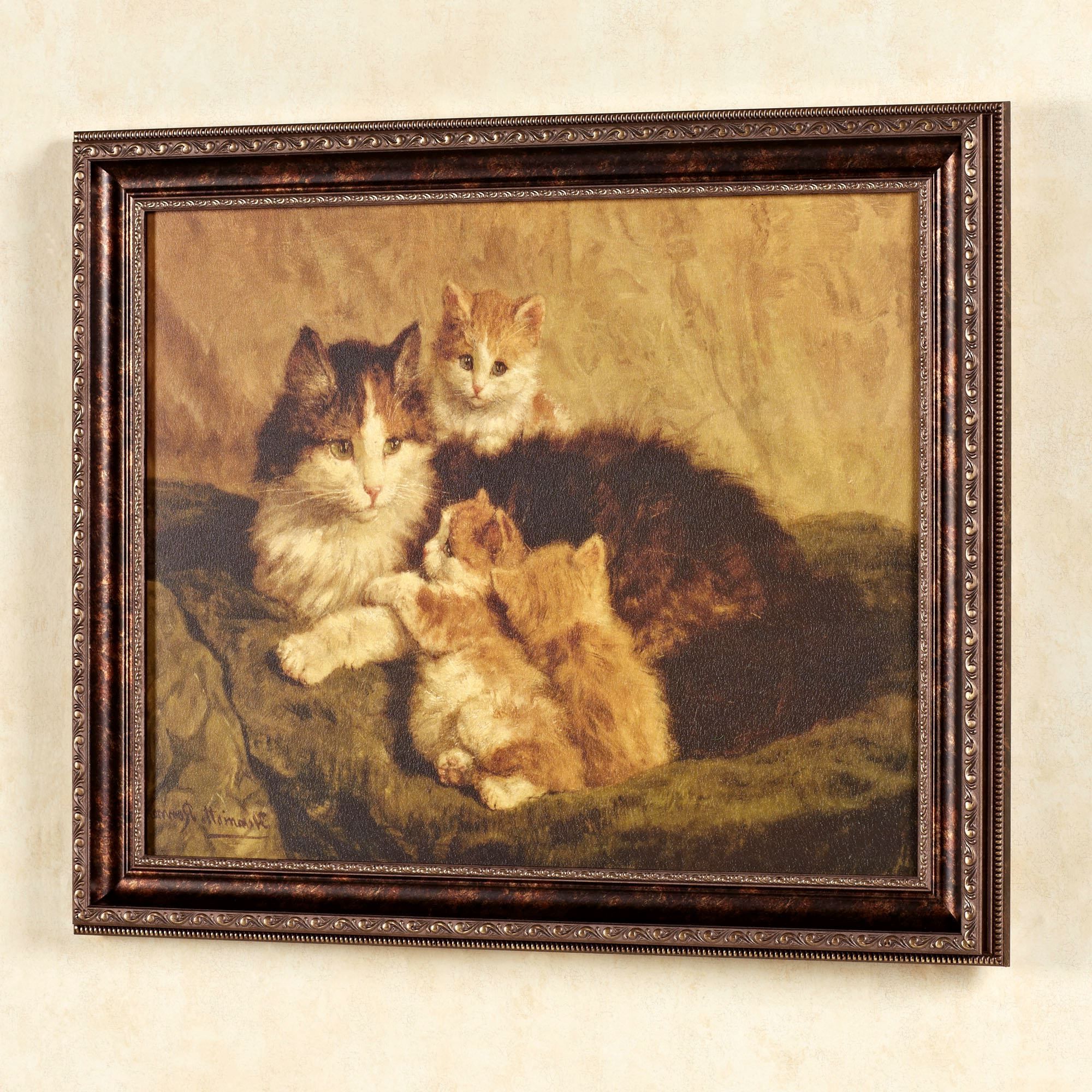 Contentment Framed Cat Print Wall Art In Popular Children Framed Art Prints (View 2 of 20)