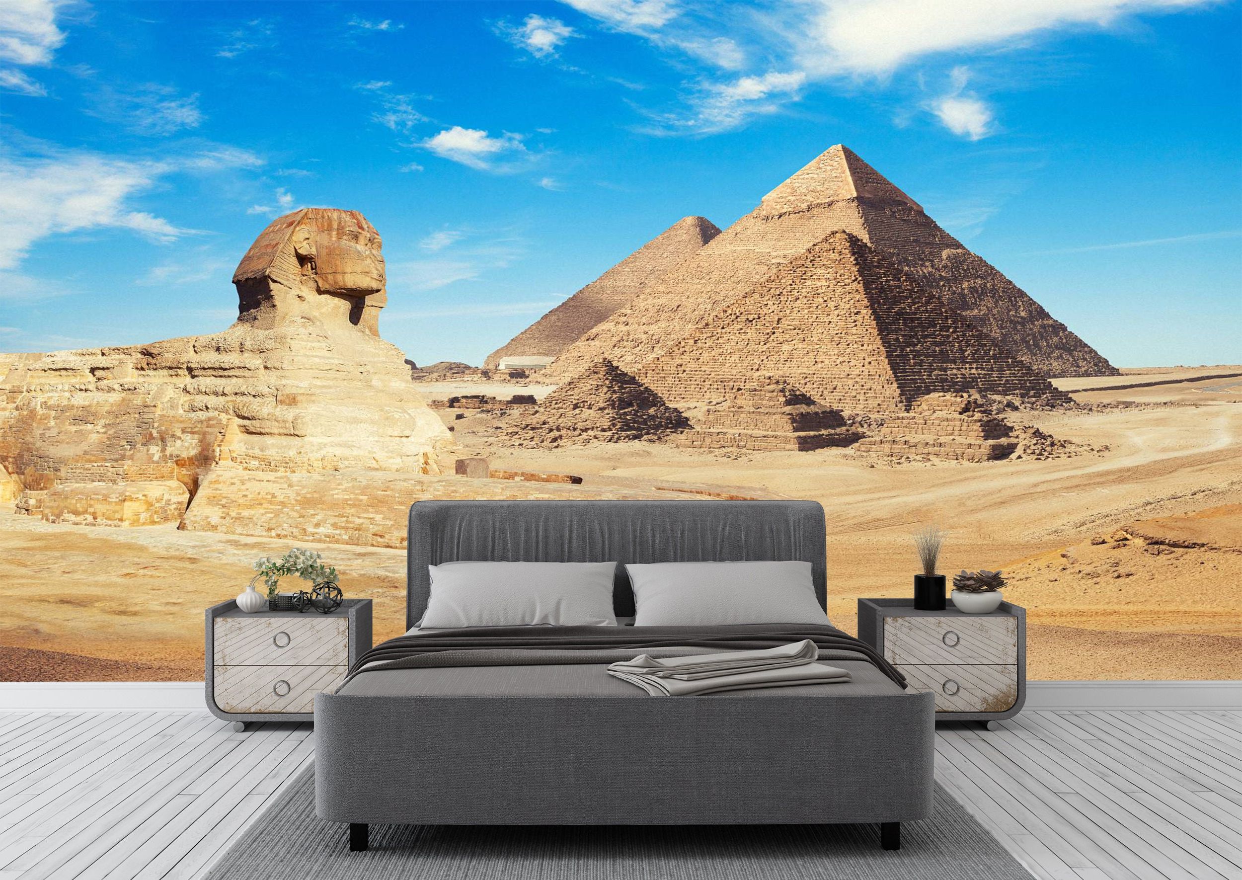 Egypt Pyramid Wall Mural Wallpaper Wall Art Peel & Stick Pertaining To Trendy Pyrimids Wall Art (View 1 of 20)