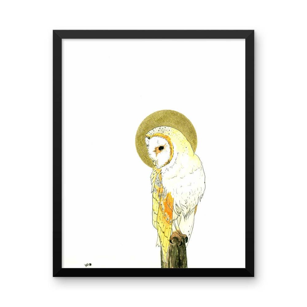 Etsy With Regard To The Owl Framed Art Prints (View 10 of 20)
