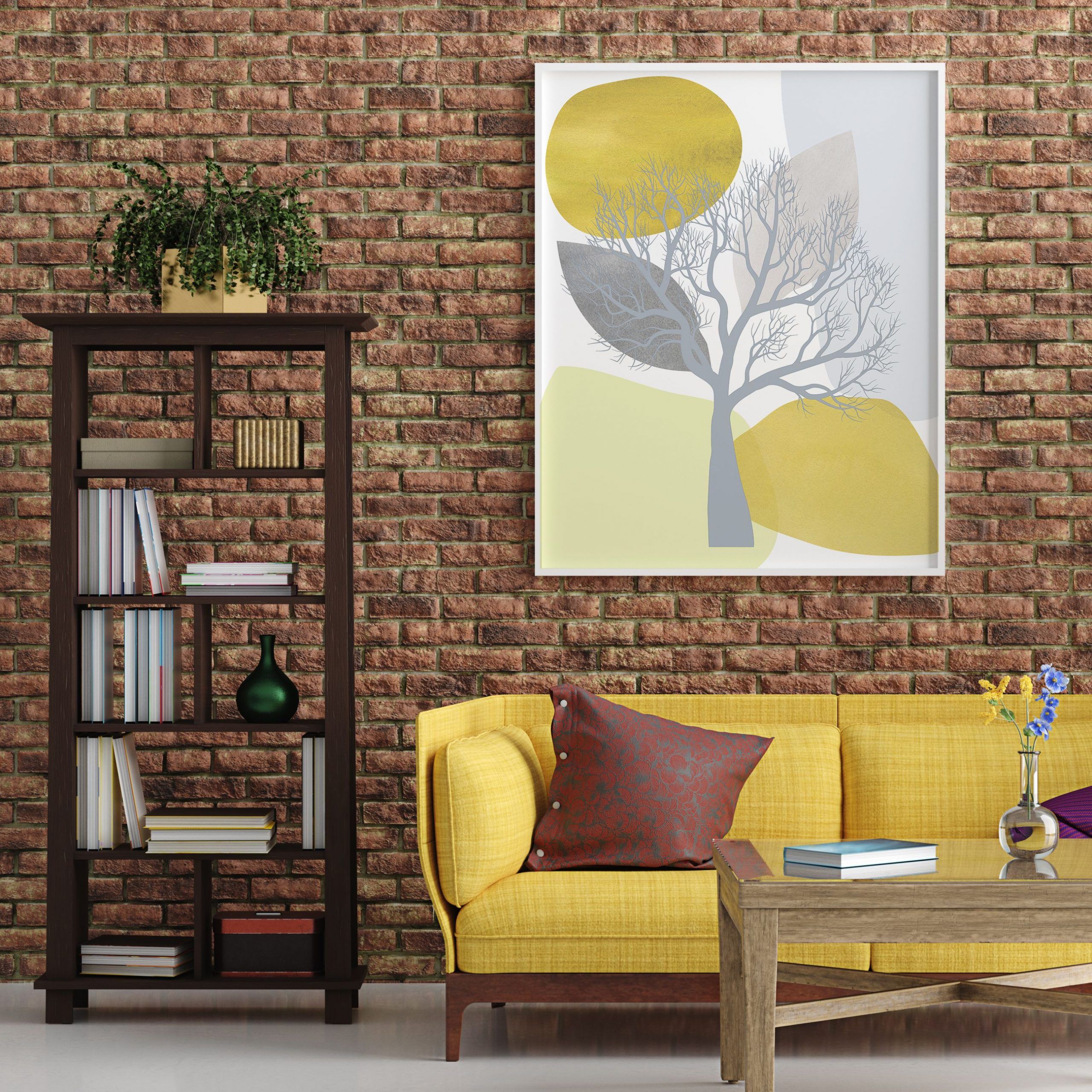 Famous Mid Century Modern Wall Art Inside Tree Art Print Mid Century Modern Wall Art Bohemian Decor (View 3 of 20)